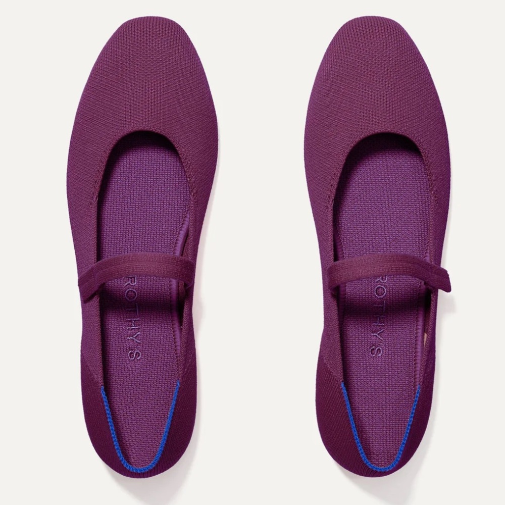 NEW - Rothy’s Plum Square Toe Mary Jane - 8